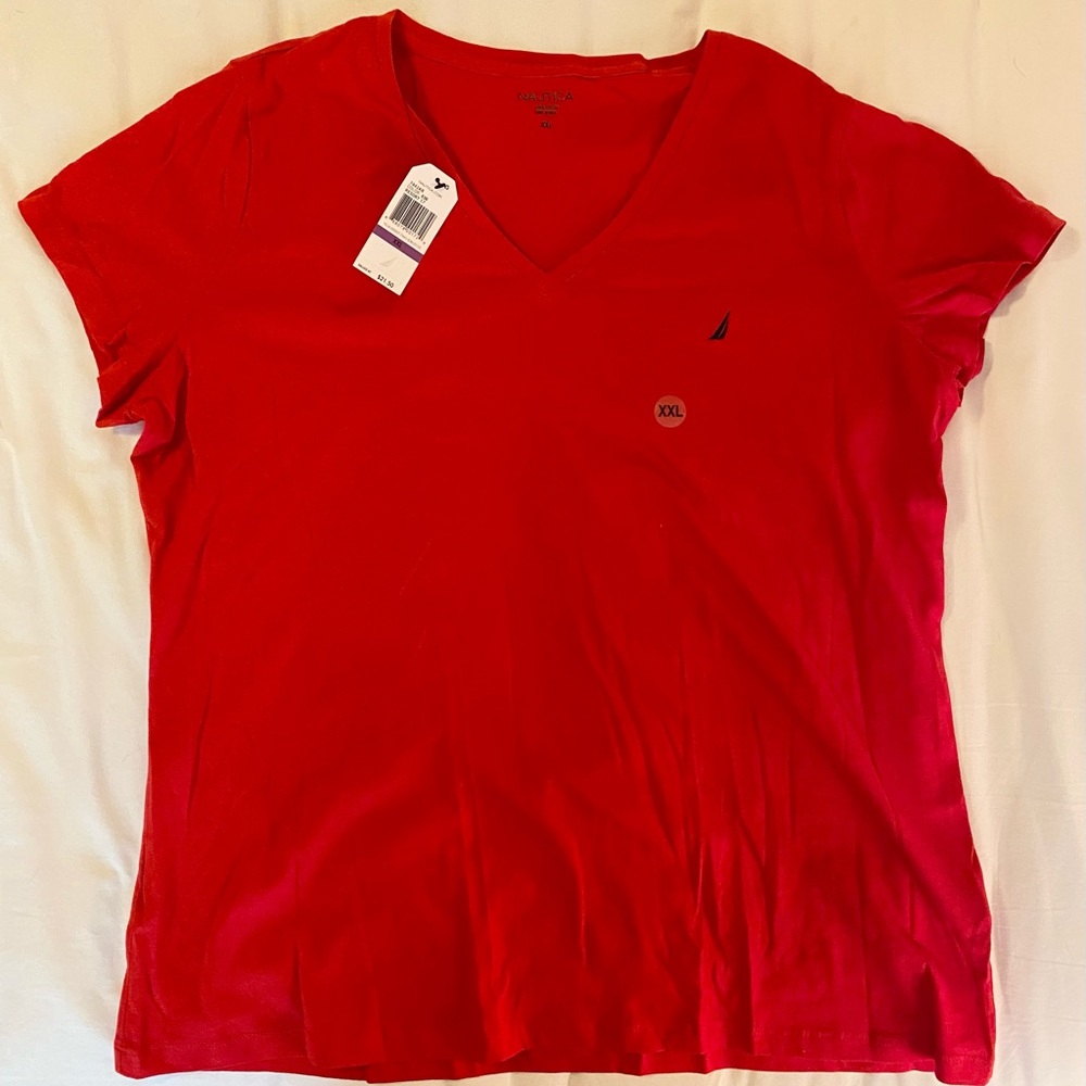 NWT Nautica Women’s V Neck Tee